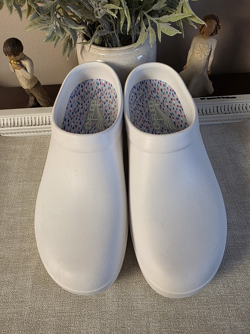 Dansko White Slip-On Mules